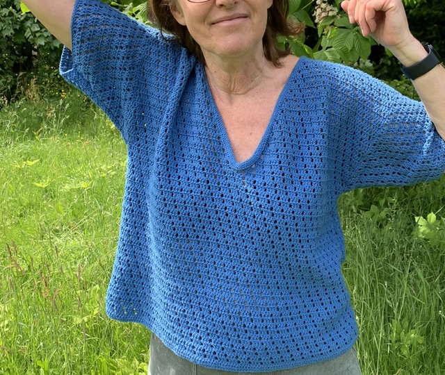 Häkelanleitung, Häkelshirt Leyla Größe 36 – 46