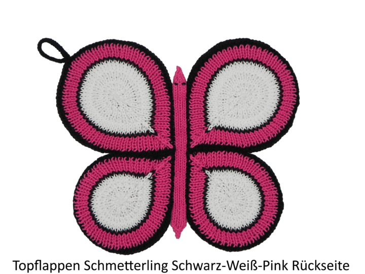 Topflappen Schmetterling Farbenreich Strickanleitung