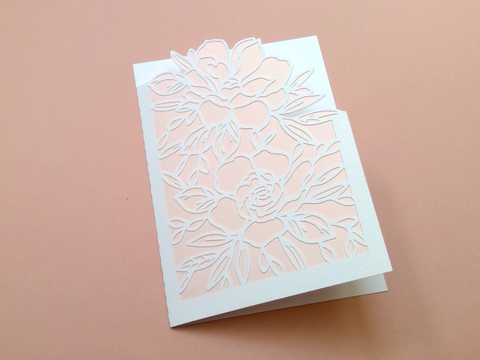 Karte Blumen B6 Plotterdatei SVG DXF FCM