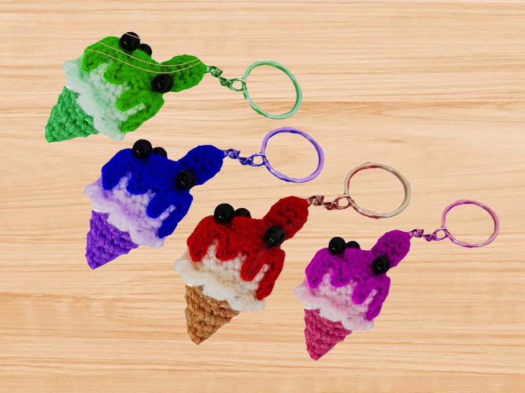 Amigurumi ice cream keychain PDF pattern - Image 2