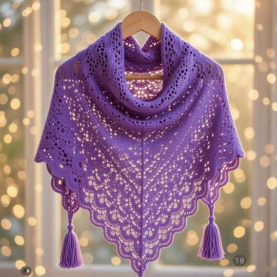 A Crochet Triangle Shawl PDF pattern