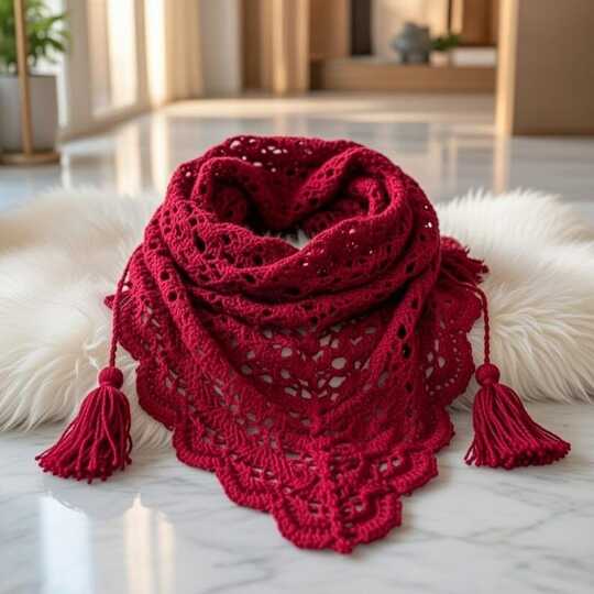 A Crochet Triangle Shawl PDF pattern