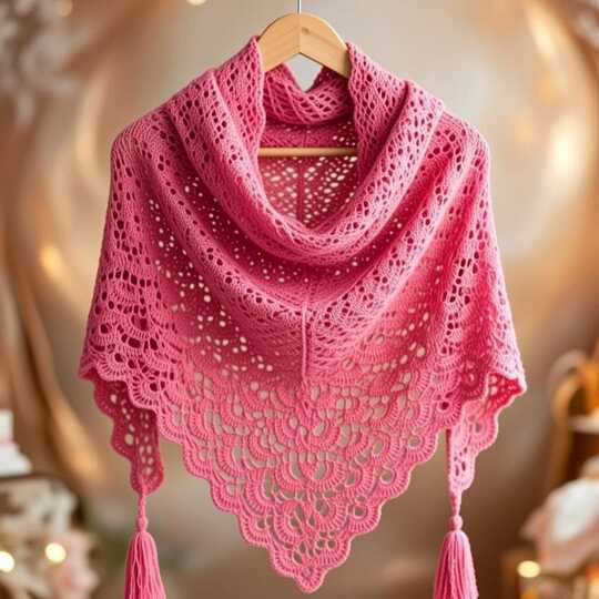 A Crochet Triangle Shawl PDF pattern