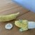 Banane häkeln, Banane geschält und Bananen Scheibe z. B. für Kaufladen