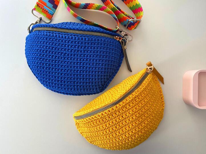 Crochet sling bag pattern, crossbody bum bag, summer crossbody purse BAG5