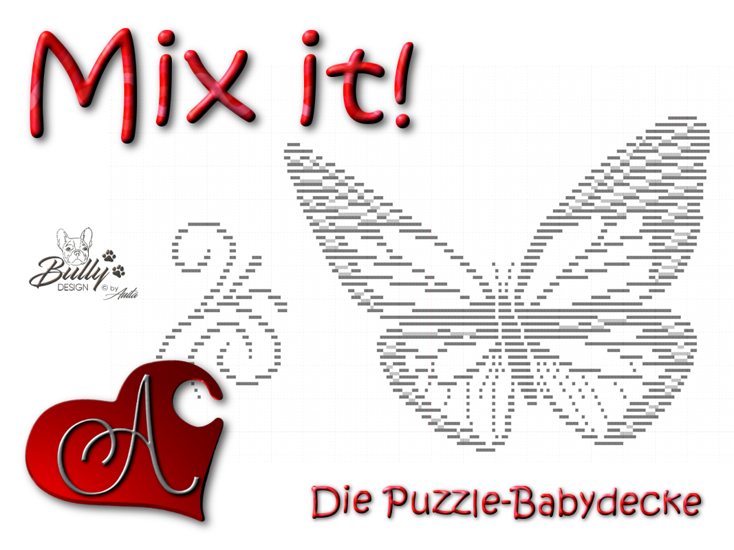 Mix it!  Die Puzzle-Babydecke - SCHMETTERLING