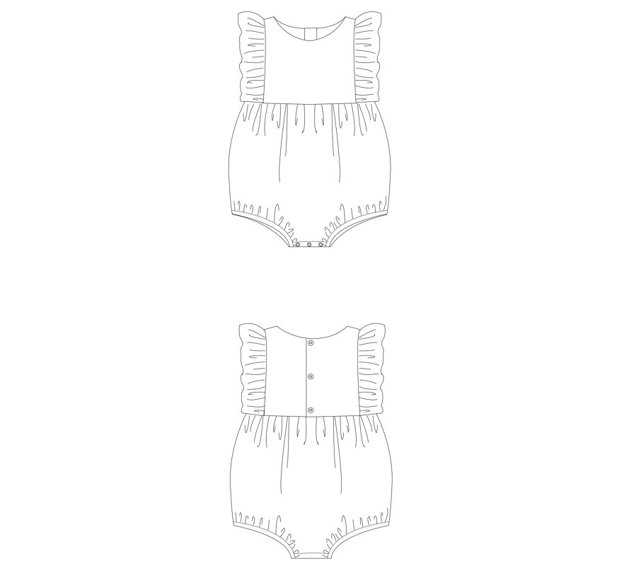 sewing pattern baby bloomer romper CHIARA photo tutorial 0m/1m–18m/2y - Image 11