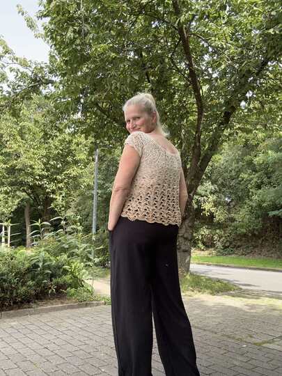 Top/Tunika/Kleid Pfauengarten, Häkelanleitung