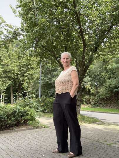 Top/Tunika/Kleid Pfauengarten, Häkelanleitung