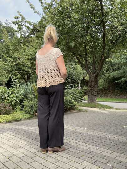 Top/Tunika/Kleid Pfauengarten, Häkelanleitung