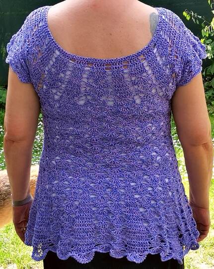 Top/Tunika/Kleid Pfauengarten, Häkelanleitung