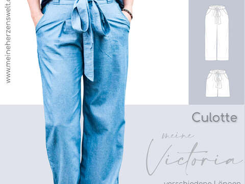 Culotte Damen – eBook Schnittmuster Gr. 32-54 – Victoria # 145