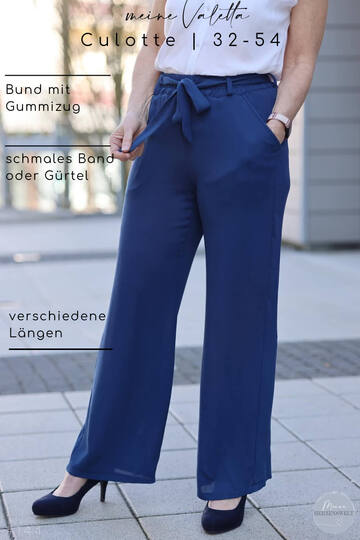 Culotte Damen – eBook Schnittmuster Gr. 32-54 – Valetta # 144