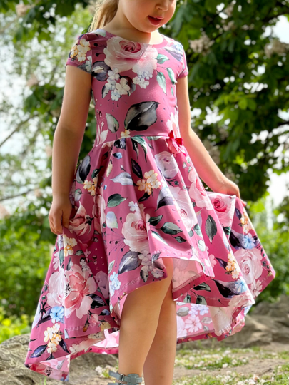 lovely princess 74-116 Schnittmuster Maxi-Kleid Tunika Vokuhila Drehkleid