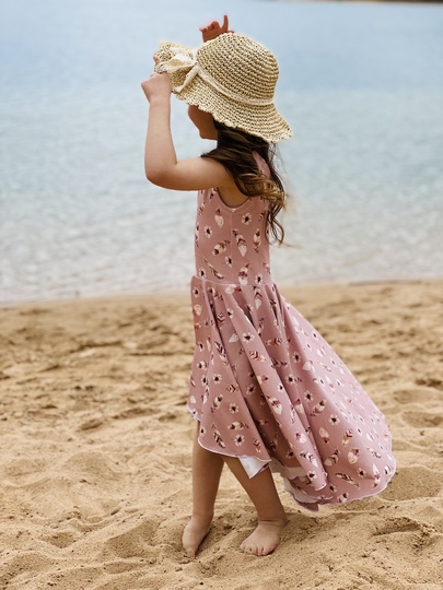 lovely princess 74-116 Schnittmuster Maxi-Kleid Tunika Vokuhila Drehkleid