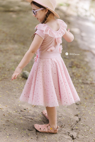 lovely princess 74-116 Schnittmuster Maxi-Kleid Tunika Vokuhila Drehkleid