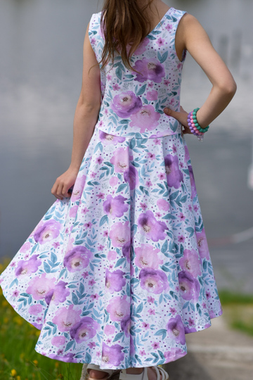 lovely princess 74-116 Schnittmuster Maxi-Kleid Tunika Vokuhila Drehkleid