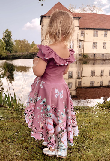 lovely princess 74-116 Schnittmuster Maxi-Kleid Tunika Vokuhila Drehkleid
