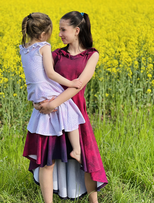 lovely princess 122-164 Schnittmuster Sommerkleid Tunika Vokuhila Drehrock - Bild 12