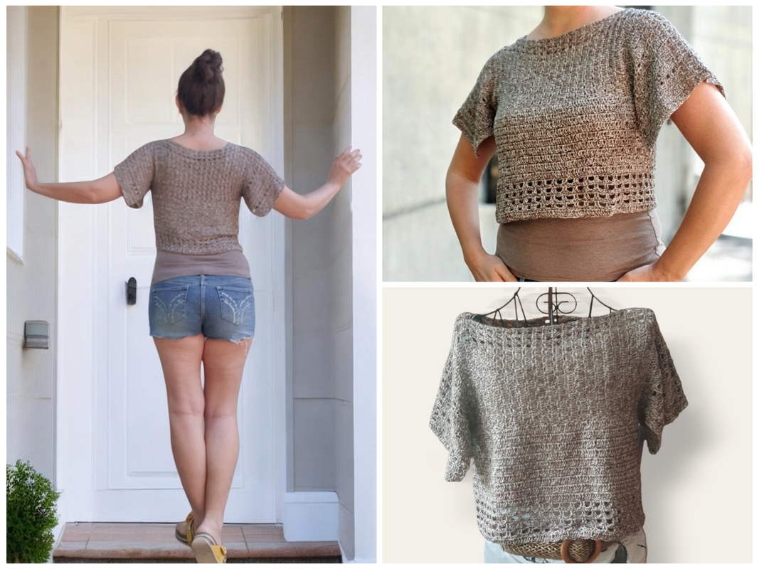 Häkelanleitung 3 in 1: Bambusa Crop Top, Shirt, Pullover