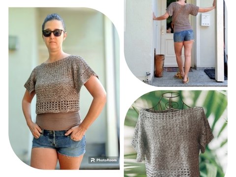 Häkelanleitung 3 in 1: Bambusa Crop Top, Shirt, Pullover