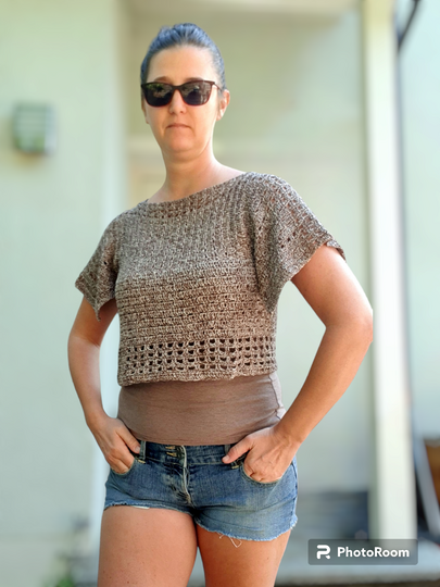 Häkelanleitung 3 in 1: Bambusa Crop Top, Shirt, Pullover