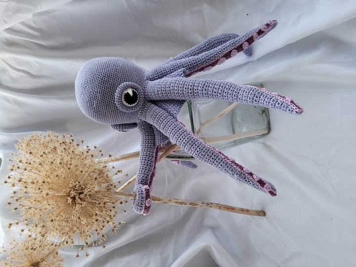 Krake Carlos – Häkelanleitung Oktopus, ca. 45 cm (Amigurumi)