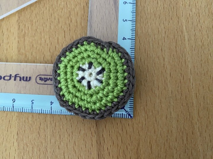 Kiwi häkeln, halbe Kiwi & Kiwi Scheibe für Kaufladen, Spielküche oder Deko