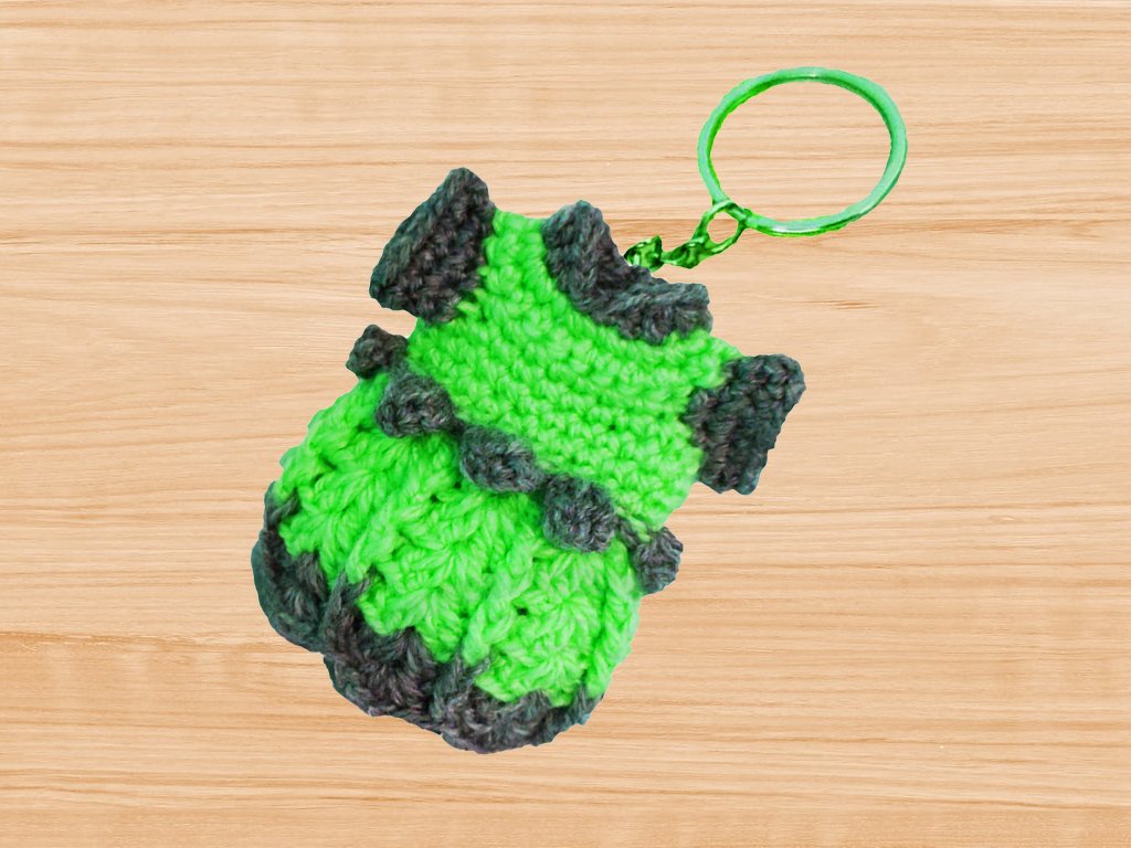 Häkelanleitung für Mini-Kleid Schlüsselanhänger - Bild 4