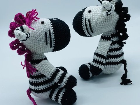 Häkelanleitung Amigurumi Zebra Zoe