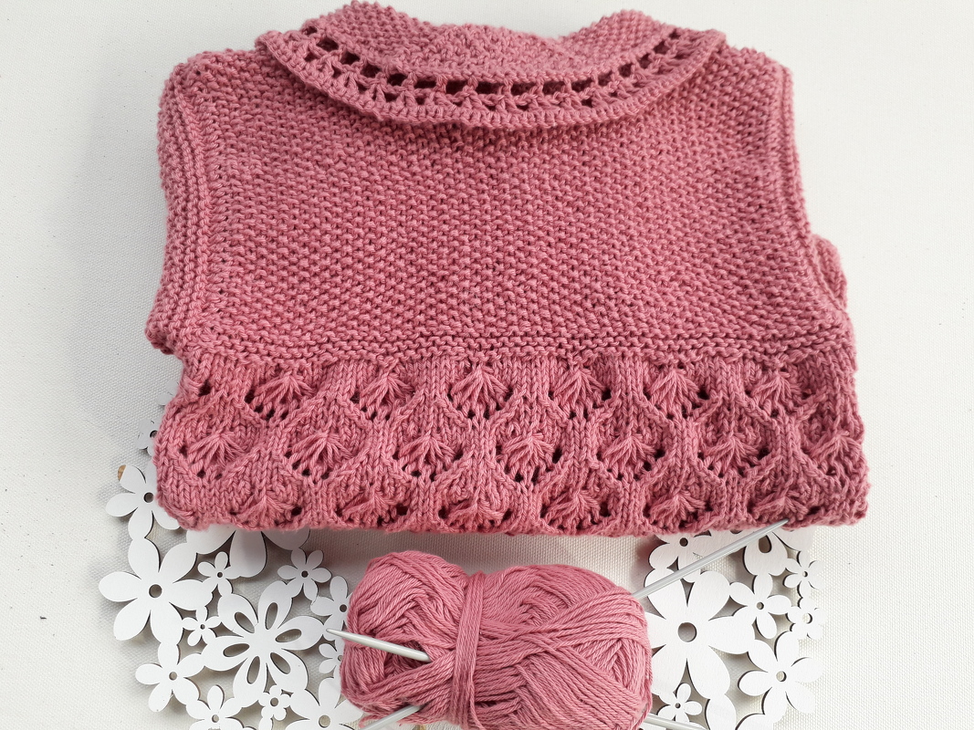 Strickanleitung Babyweste, in 2 Varianten , nahtlos, Gr. 80-86, 12-18 M,