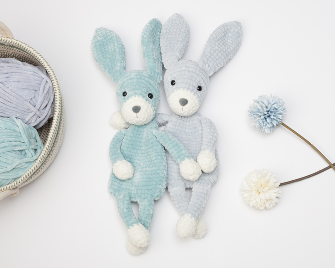 Bunny lovey crochet pattern, snuggler, plush lovey cuddle toy