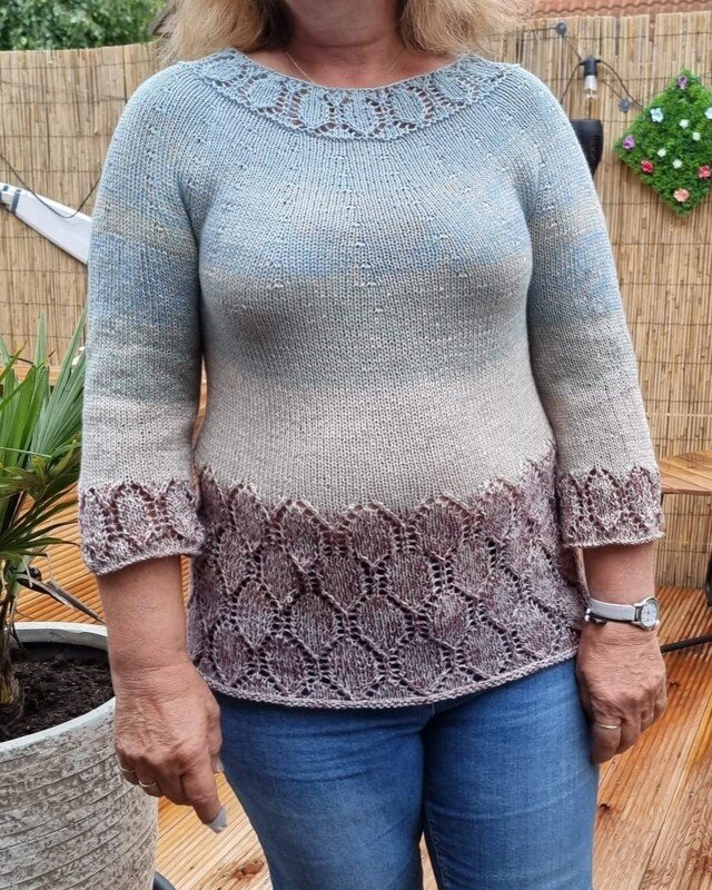 Shirt "Verona" stricken, Rundpasse, alle Größen, mit oder oder Ärmel - Bild 8