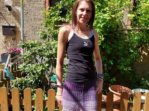 Häkelanleitung kurzer Rock "purple"