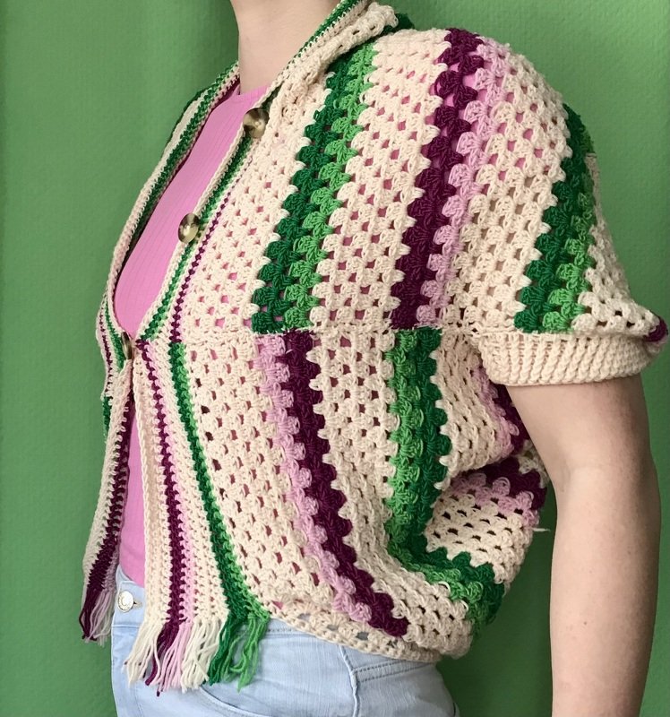 Granny Fringe Cardigan Crochet PDF Pattern - Image 5