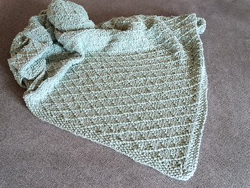 Babydecke im Rautenmuster stricken