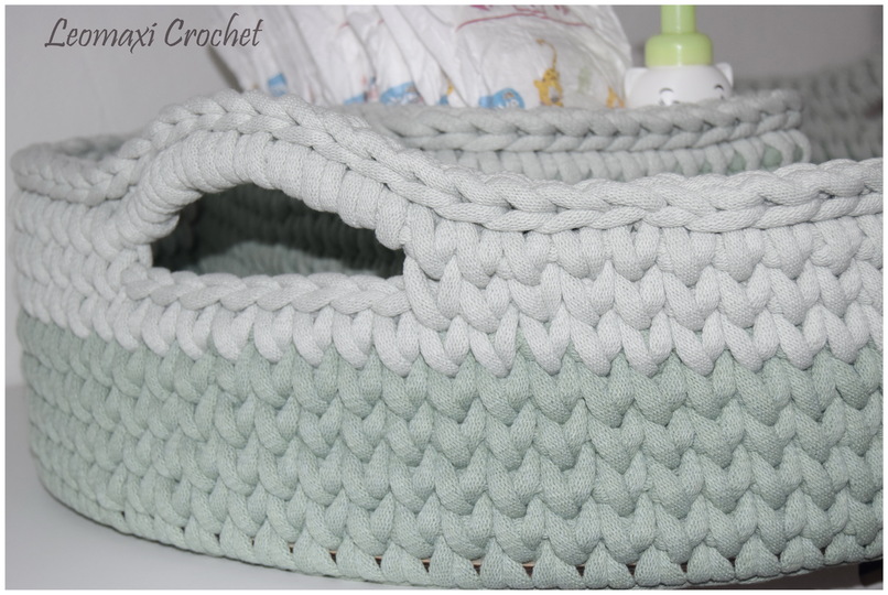 - NOÈ - Wickelkorb + Windelkorb häkeln, Set Baby, Geschenk, Geburt, Taufe