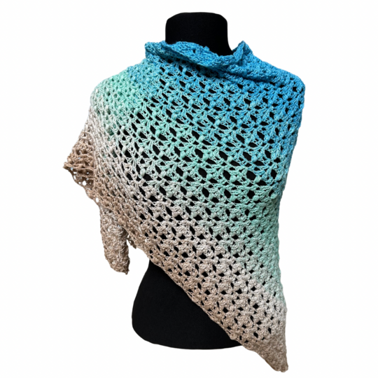 Häkelanleitung Dreieckstuch "Karibikperle"