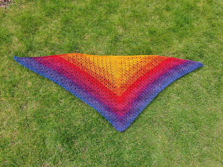 Häkelanleitung Dreieckstuch "Karibikperle"