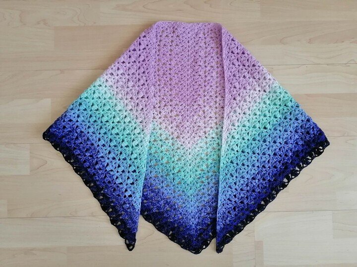 Häkelanleitung Dreieckstuch "Karibikperle"