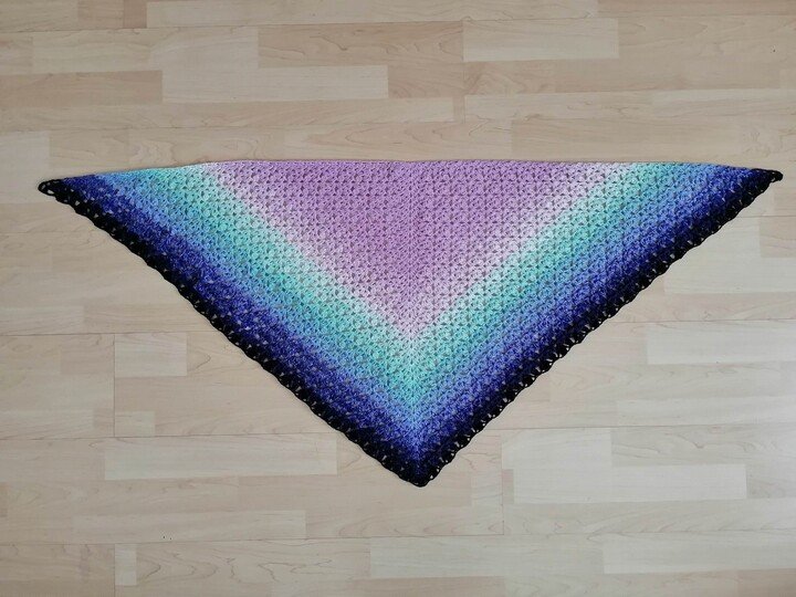 Häkelanleitung Dreieckstuch "Karibikperle"