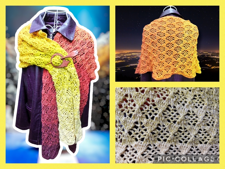 Schal / Stola „Starshine BE“ - Häkelanleitung