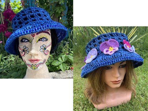 Luftiges Sommerhütchen aus Bast