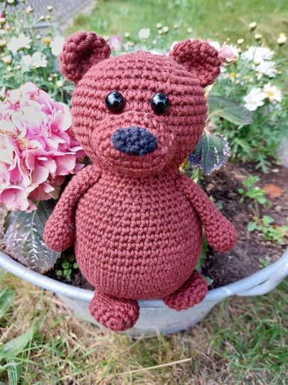 Kuschelbär Teddy Bär Krümel mit Kragen ca. 20 cm hoch