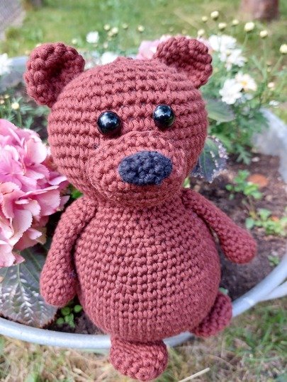 Kuschelbär Teddy Bär Krümel mit Kragen ca. 20 cm hoch
