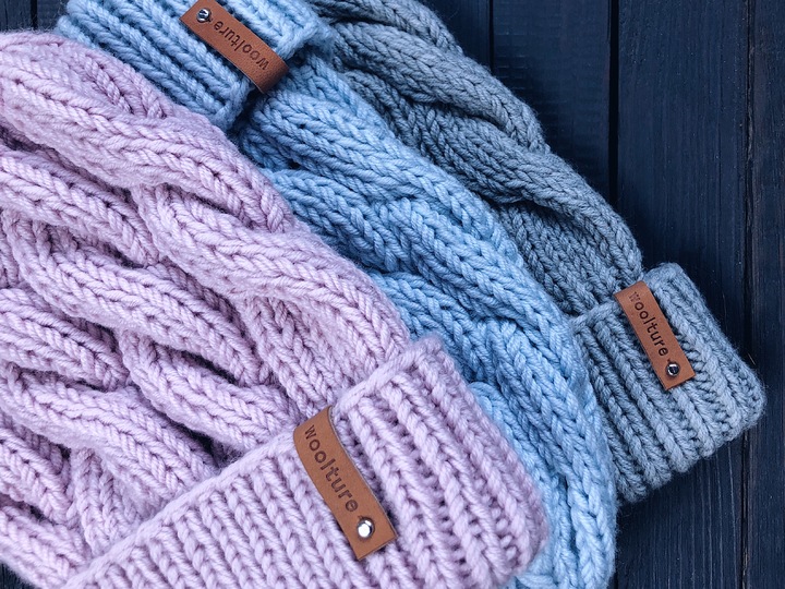 Nora Beanie Knitting Pattern by Woolture