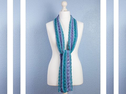 Leichter Sommer-Schal "Sterne am Meer" - Häkelanleitung