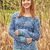 Zweifarbige Langarm-Strickjacke mit Strukturmustern