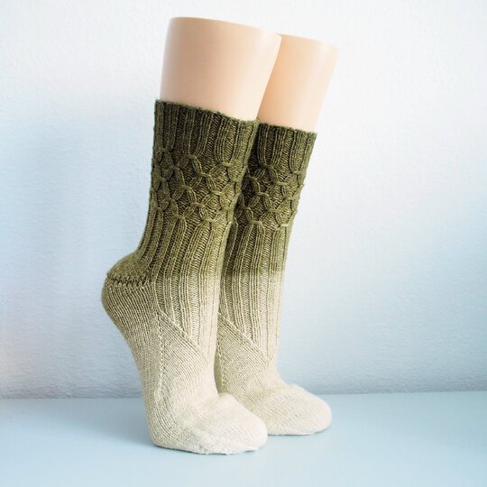 Juliana - sock pattern with smocked texture