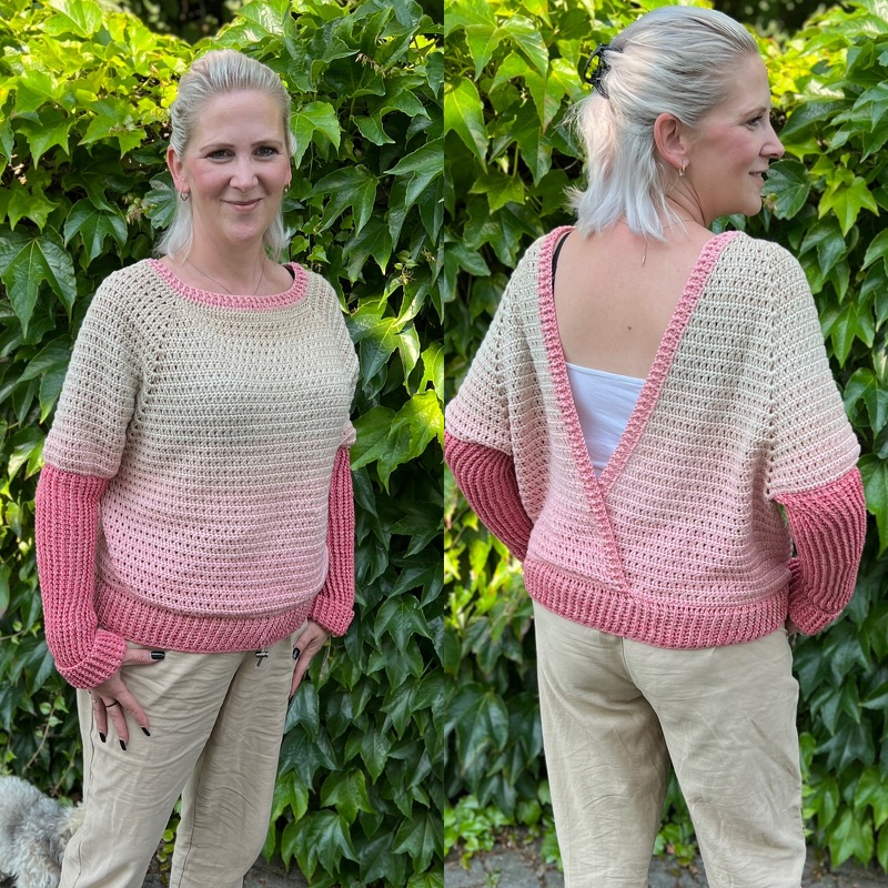 Häkelanleitung Pulli 2in1 "Glamour Nr. 23/8" - Bild 7